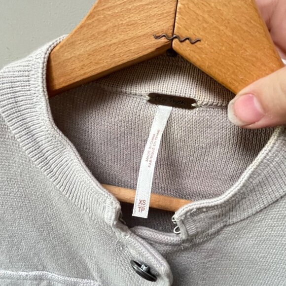 Free People Slub Knit Military Cardigan Sweater Size XS - Picture 4 of 7